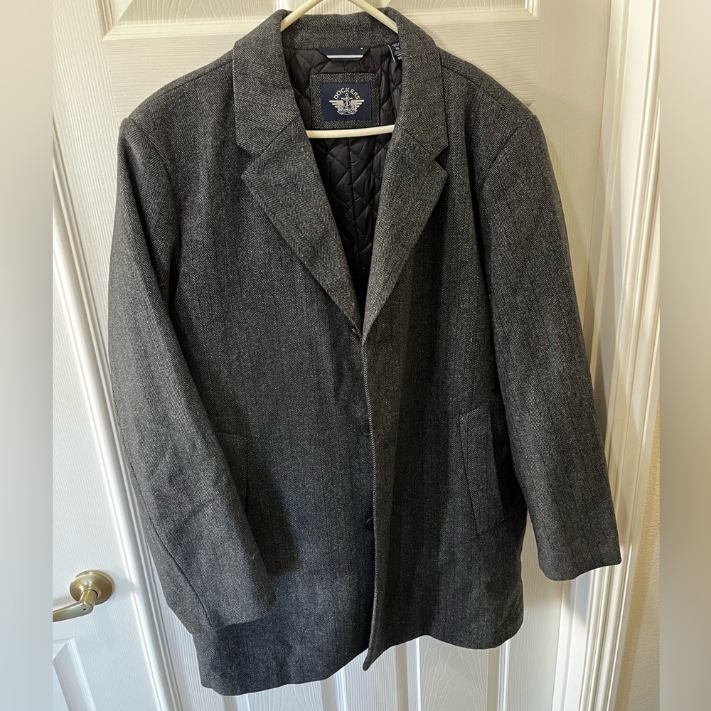 Dockers Houndstooth Pea Coat Men’s XL